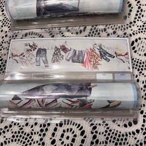 Home Trends Wallpaper Border | 1 Full Roll | Cottage Country Laundry